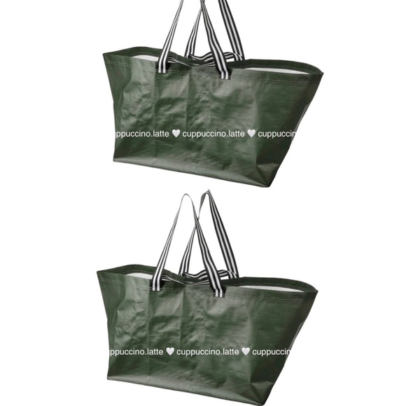 Olive Green Ikea Tote Bag ?2 NWT?IKEA SÄCKKÄRRA Limited Edition
